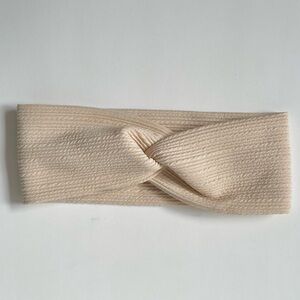 3/$20 Beige Twisted Knot Headband